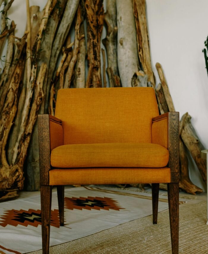 CARVEN FABRIC LOUNGE CHAIR